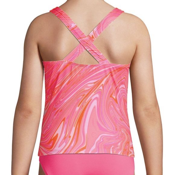Lands' End Girl's Tie-front Tankini - Picture 2 of 2